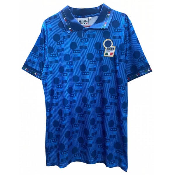 Tailandia Camiseta Italy Diadora 1ª Kit Retro 1994 Azul
